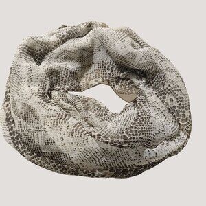 Leopard Print Infinity Scarf By The Limited 100% Polyester Neutral Tones Lightwe